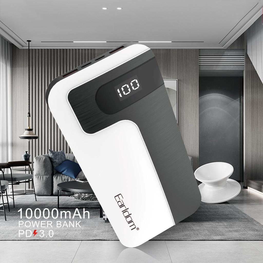 Sạc Dự Phòng 10000mAh Earldom PD03 Hỗ Trợ Sạc Nhanh