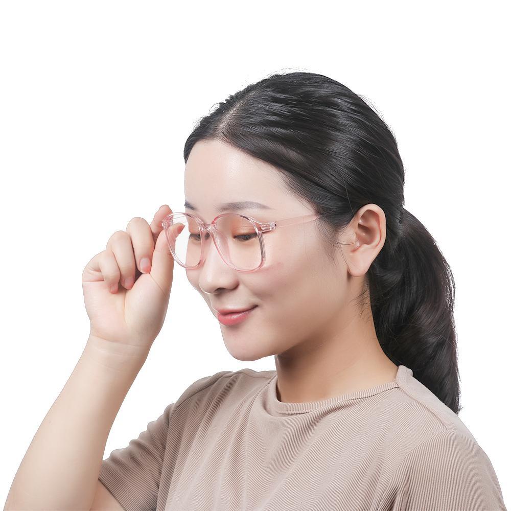 Mắt Kính Gọng Tròn Bằng Nhựa Trong Suốt Phong Cách Vintage