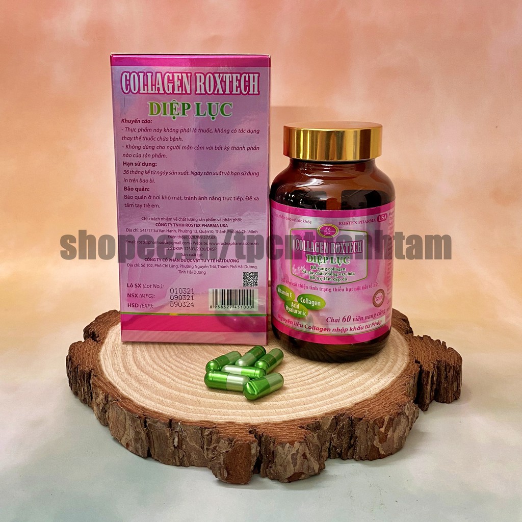 [ HOT ] Viên uống COLLAGEN DIỆP LỤC bổ sung biton  hỗ trợ làm đẹp da, trắng sáng da, có thể dùng cho người bị u, bướu | BigBuy360 - bigbuy360.vn