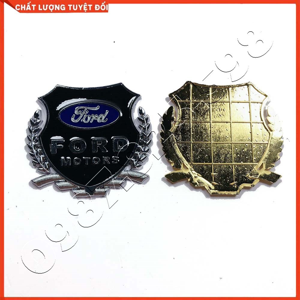 Logo Chữ FORD Kim Loại - Logo Bông Lúa Chữ Ford Trang Trí