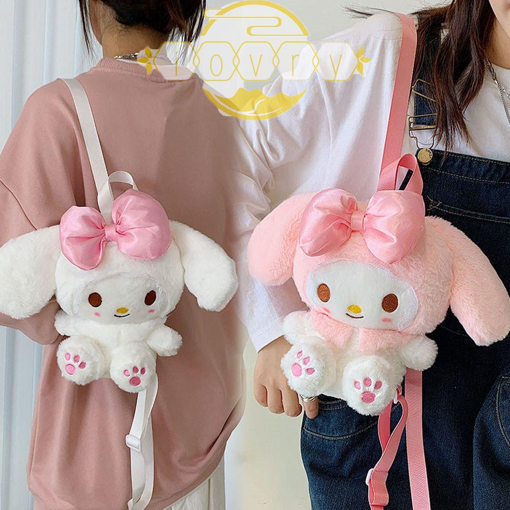 Túi Đeo Vai Vải Lông Màu Ngà Phong Cách Lolita Dễ Phối Đồ Thời Trang Cho Nữ