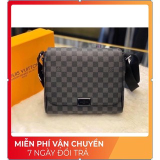 Cặp đeo chéo lv da pu cao cấp chống nước, túi chéo lv nam thời trang.