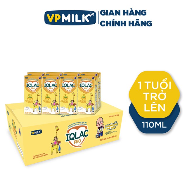 Sữa Bột Pha Sẵn VPMilk IQLac Pro Advance Premium Hộp 110ml (Thùng 48 Hộp)