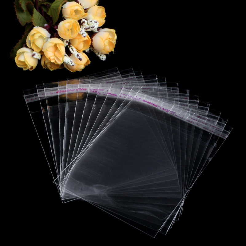 Bộ 100 Túi OPP Nhựa Trong Suốt Dày Dặn Kích Thước 9x13 cm Dùng Để Đựng Trang Sức