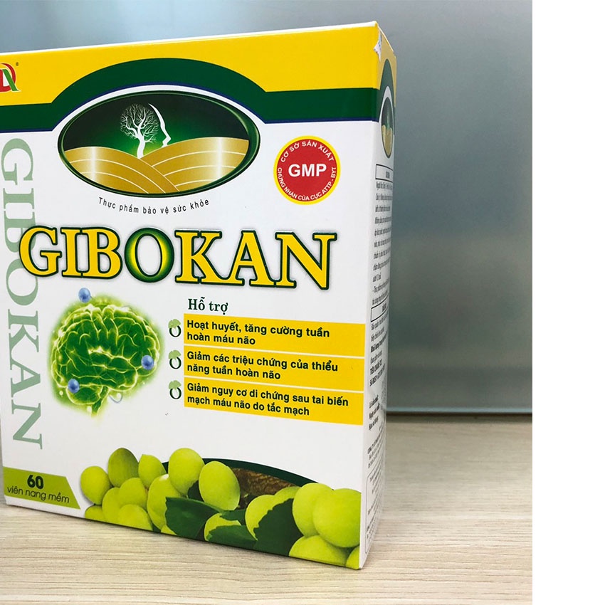 GIBOKAN giúp giảm các triệu chứng của thiểu năng tuần hoàn não hộp 60 viên , Gia Hân
