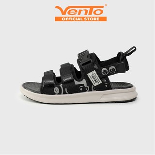 Sandal Vento NB80 Màu đen Họa tiết hoạt hình đáng yêu công nghệ đế IP Thiết kế cá tính quai sau có thể tháo rời