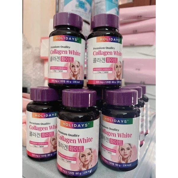 Viên COLLAGEN WHITE HOLIDAY cấp ẩm,đẹp da giúp căng bóng