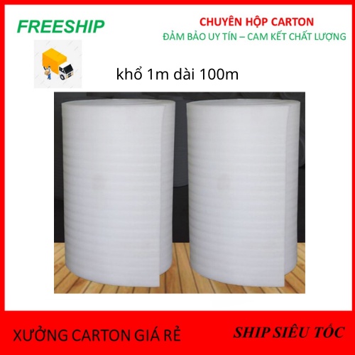 [HỎA TỐC]  Cuộn xốp Foam 5mm khổ 1m dài 100m chống sốc, ngăn bụi tiết kiệm tại Hà Nội