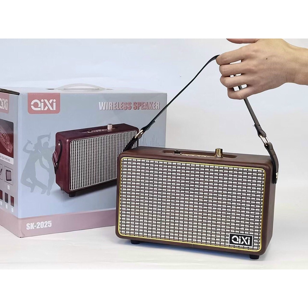 Loa Bluetooth Qixi SK-2025 Âm Thanh Siêu Đỉnh Tích Hợp Cổng Micro 6.5 Karaoke Micro Không Dây bảo hành lỗi 1 đổi 1