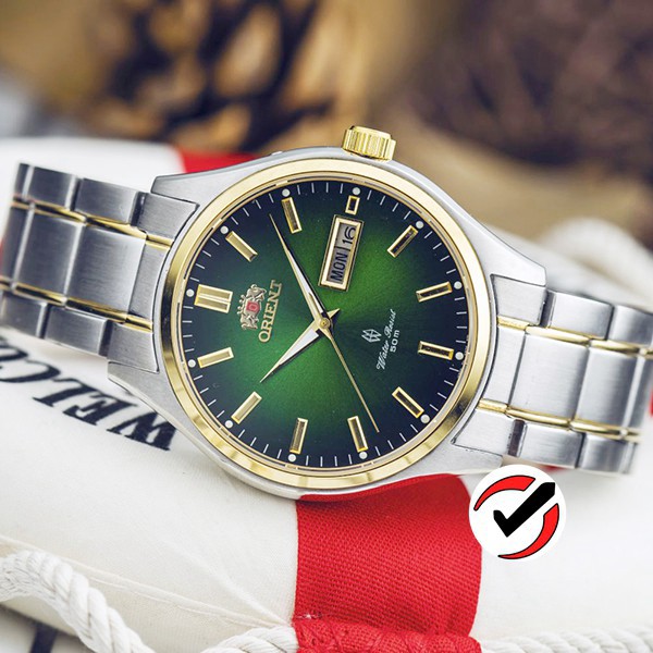 Đồng Hồ Cơ Nam Orient Classic Mặt Xanh Lá Cổ Điển Vỏ Demi Automatic ORCV02XA