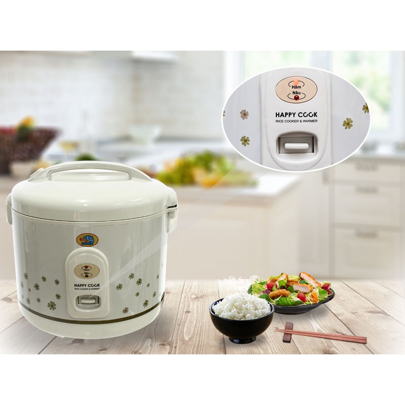 [Mã ELHADEV giảm 4% đơn 300K] Nồi cơm điện 3L Happycook HC-300 - Bảo Hành 12 Tháng Chính Hãng