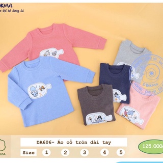 Dokma - áo dài tay cổ tròn chất nỉ dày 1-5 tuổi da606