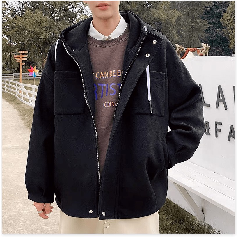 ÁO KHOÁC HOODIE PHỐI DÂY KÉO CÓ NÚT TÀ TÚI HỘP ĐỈNH CAO THỜI TRANG HOODIE