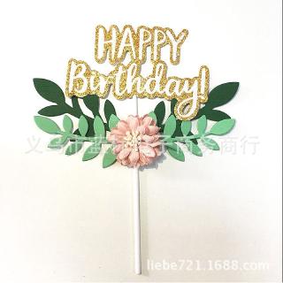 Topper HPBD vòng hoa