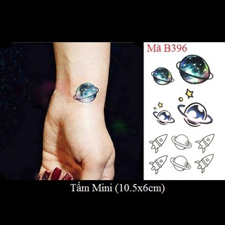 Xăm dán Tattoo đĩa bay B396