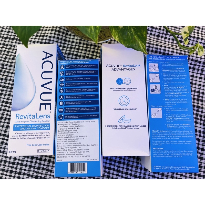 (Kèm khay) Ngâm lens ACUVUE 300ml (Mỹ)