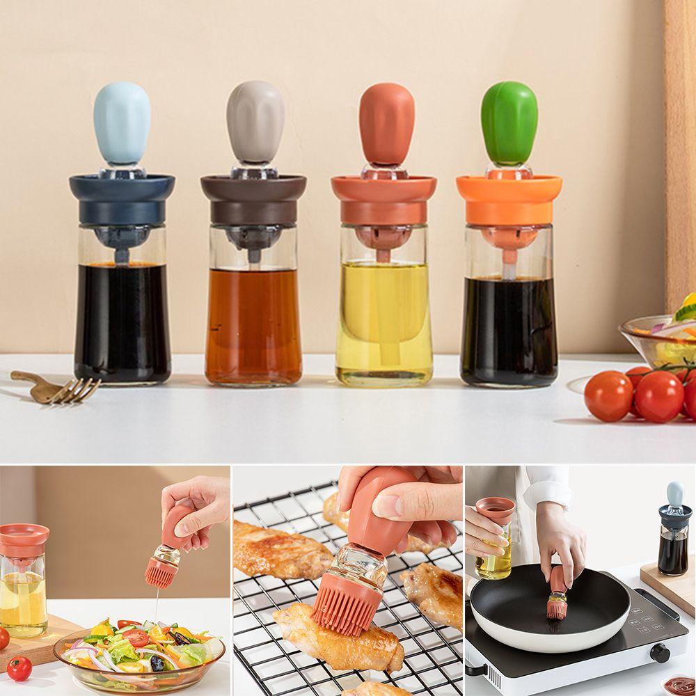 .Chai Đựng Dầu Ăn Kèm Cọ Quét Bằng Silicone Tiện Lợi Dành Cho Nhà Bếp