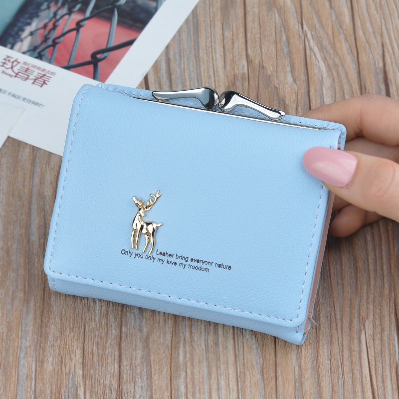 Ví Ngắn Mini Phong Cách Hàn Quốc Đơn Giản Cho Nữ