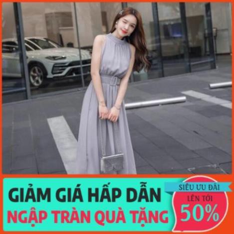 [Có Video Thật] Đầm Maxi Dài Lụa Đẹp Mát Hàng Hiệu Cao Cấp, Đi Biển, Dự Tiệc Váy Maxi Trắng Xám, Đen Mới - GShop  ཾ