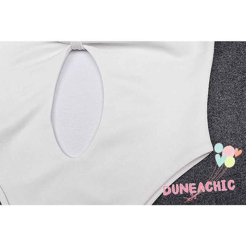 DUNEA Áo Liền Quần Hai Dây Hở Lưng Dáng Ôm Gợi Cảm Cho Nữ