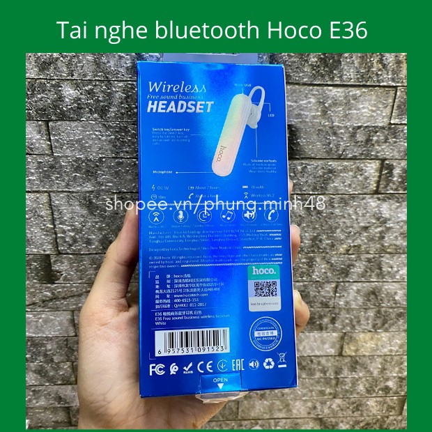 Tai nghe Bluetooth HOCO E36 - Sản phẩm chính hãng có bảo hành - Cam kết hinh thật