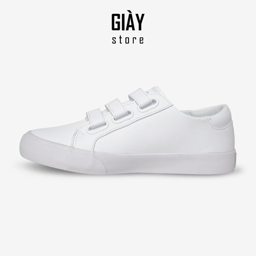 Giày sneaker nữ da màu trắng sành điệu, phong cách Giày store ZOE SK005 / GIAY STORE