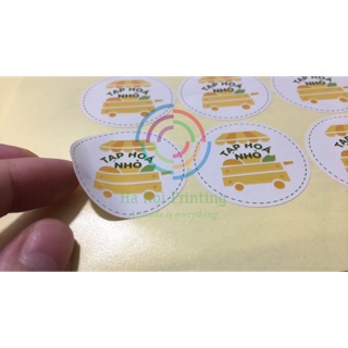 Combo 500 tem dán tiệm tạp hoá in ấn theo yêu cầu