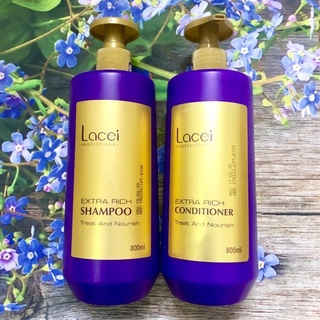 Dầu gội, xả lacei extra rich phục hồi tóc hư tổn 800ml