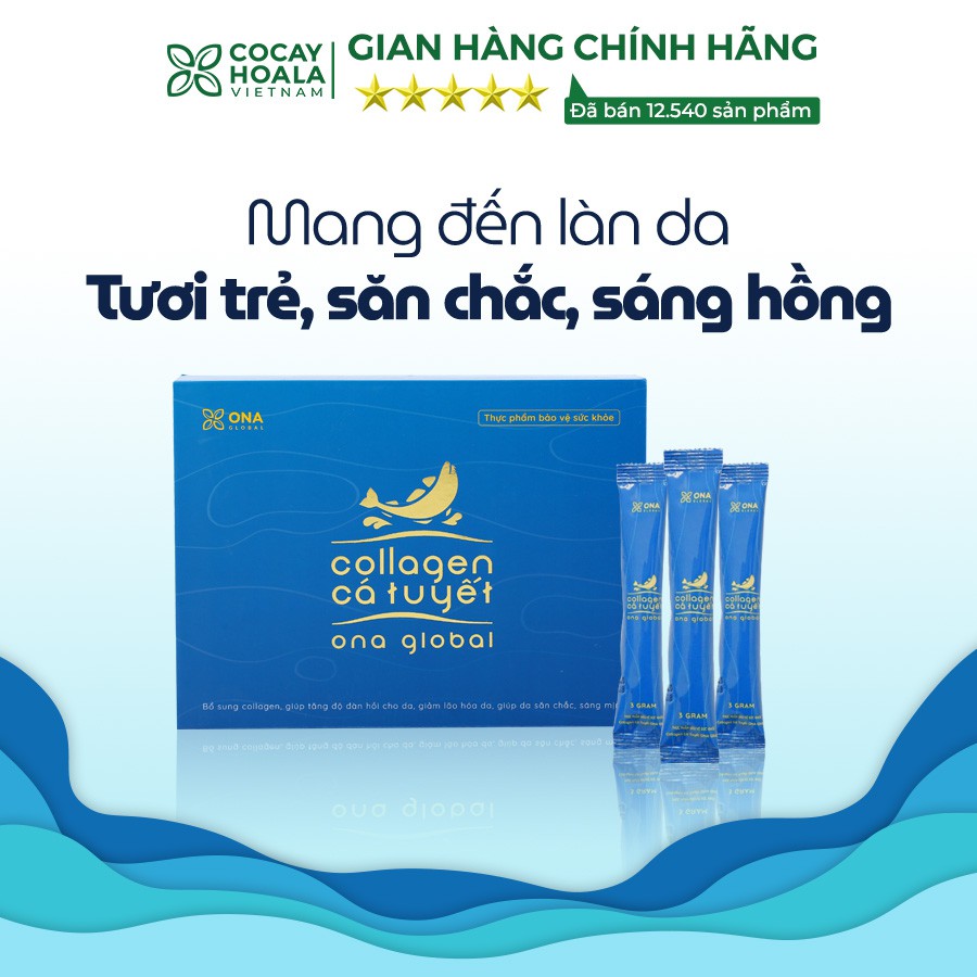 [Mua 5 tặng 1] Combo 5 hộp Collagen cá tuyết Nauy Cocayhoala làm đẹp da, da săn chắc, căng bóng ngậm nước ẩm mượt