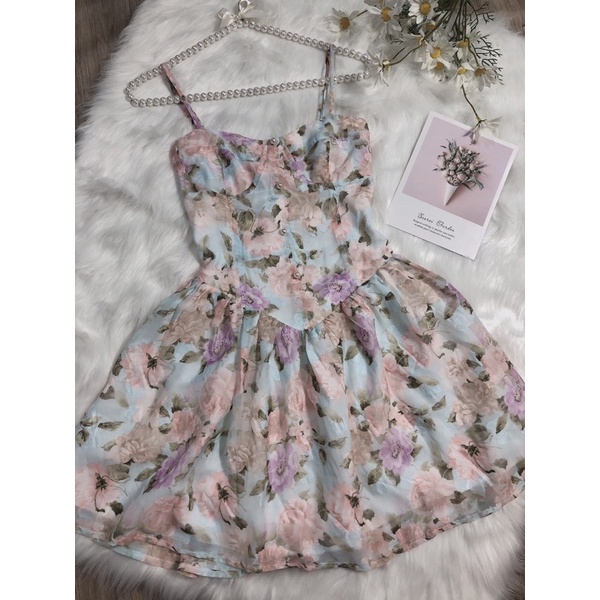 VÁY HAI DÂY HOA ÔM EO - CHERRI BOUTIQUE