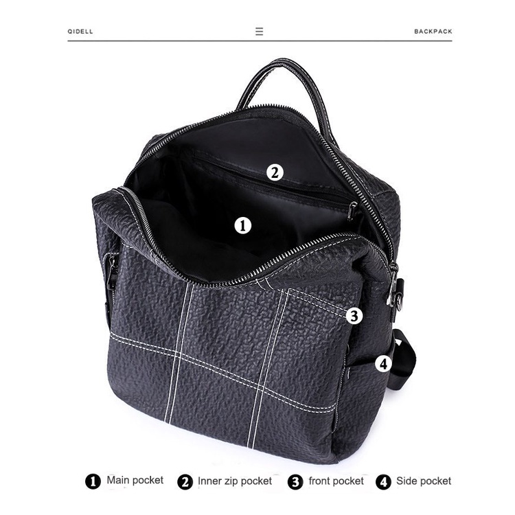 Balo Da PU Cỡ Lớn Phong Cách Hàn Quốc Cho Nữ Sinh