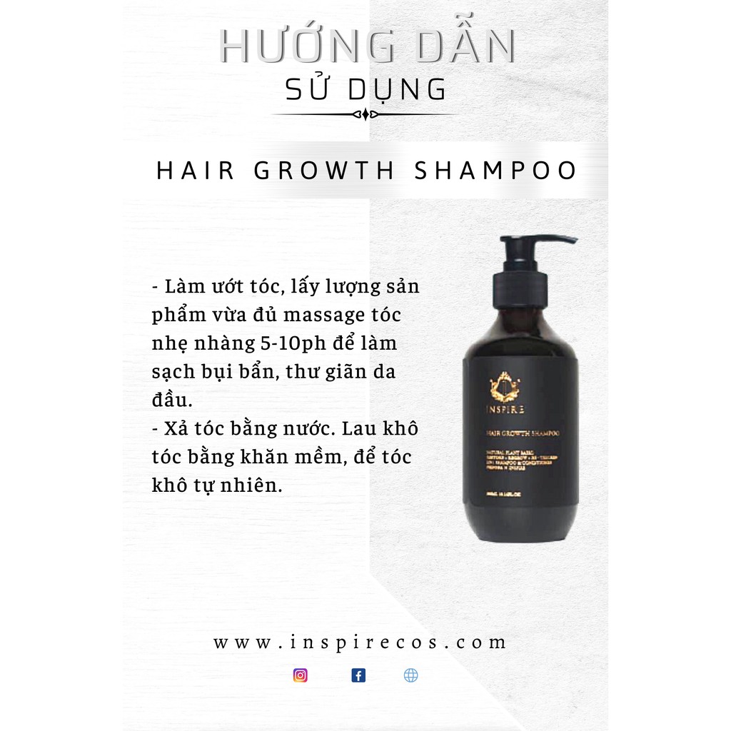 Dầu gội kích thích mọc tóc Inspire Hair Growth Shampoo