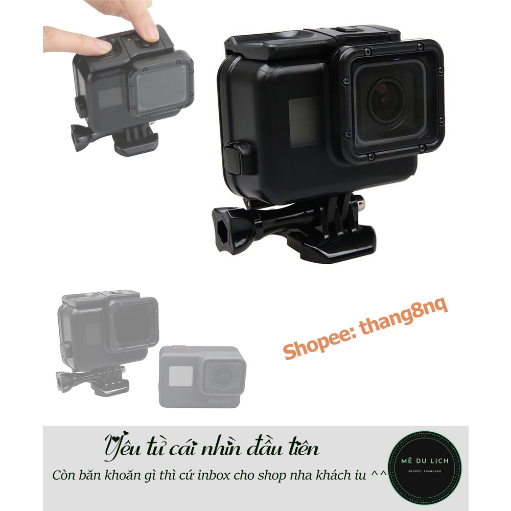 Hộp case chống nước 45m cho gopro 7/6/5/New Hero 2018 | MÀN HÌNH CẢM ỨNG