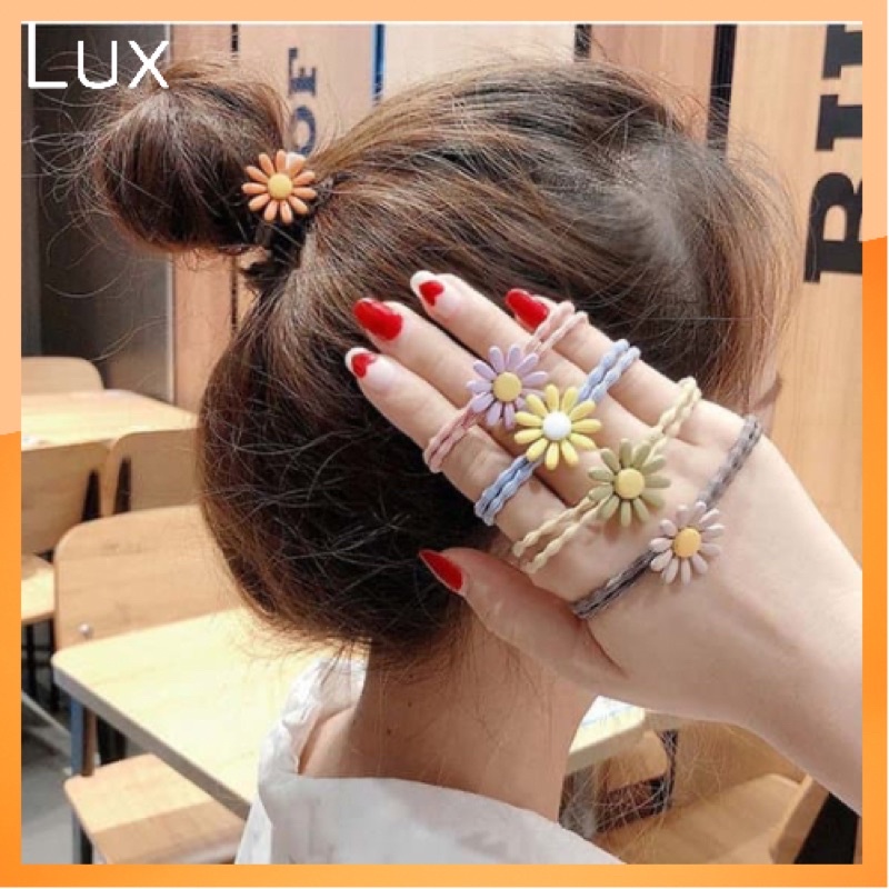 Dây Buộc Tóc Hoa Cúc Nhiều Màu Thời Trang Cho Nữ CT02 Lux Accessories