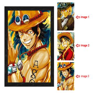 Miếng Dán Tường Trang Trí 3d Hình Nhân Vật Luffy / Ace / Sabo Trong One Piece