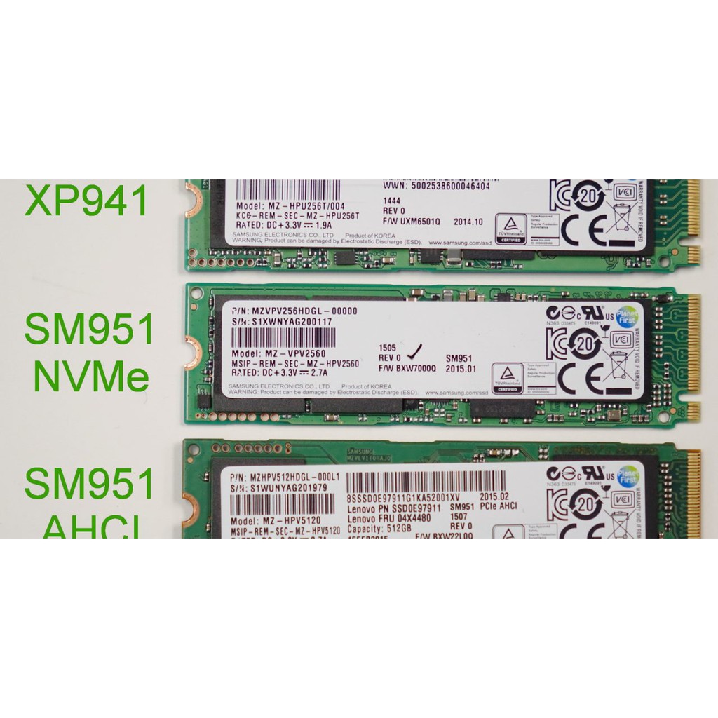 Ổ cứng SSD M2-PCIe 256GB Samsung SM951 NVMe 2280