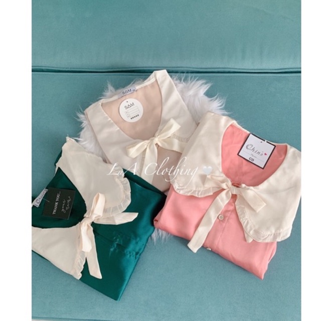 Đồ bộ mặc nhà bèo cột nơ dễ thương 🎀 HÌNH THẬT SHOP CHỤP ‼️