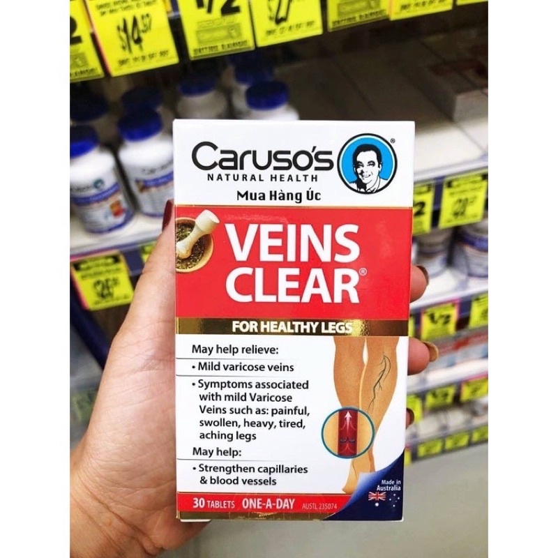 viên uống Veins clear suy giãn tĩnh mạch của Úc