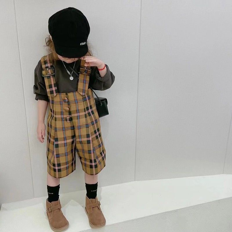 Quần Short Họa Tiết Sọc Caro Thiết Kế Mới Thời Trang Mùa Xuân Hè Theo Phong Cách Hàn Quốc Cho Bé