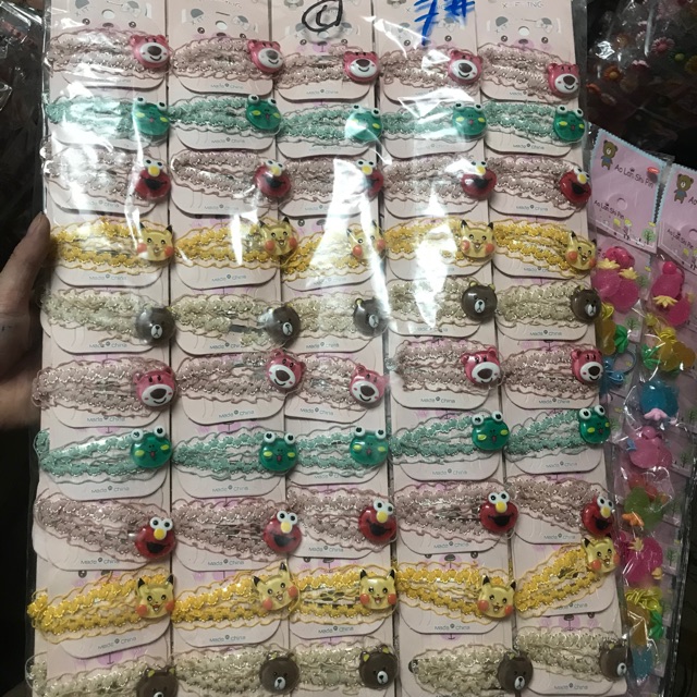 Sỉ 1 dây kẹp ren có gắn hình thú xinh xắn