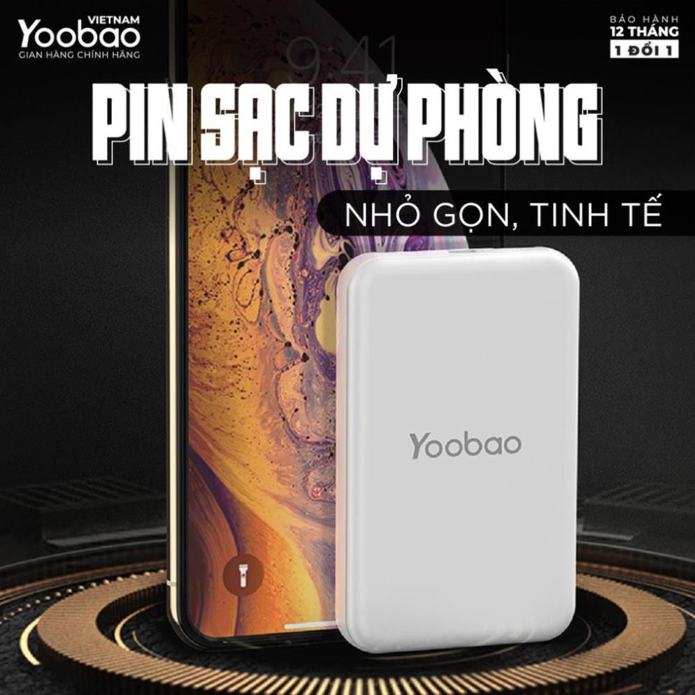 Sạc dự phòng mini 6000mAh Yoobao P6W - Hàng chính hãng - Bảo hành 12 tháng 1 đổi 1