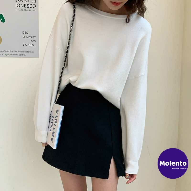 Chân váy xẻ tà Molento chân váy ngắn nữ xẻ trước lưng cao có quần lót vải tuyết mưa co giãn - X23 | BigBuy360 - bigbuy360.vn