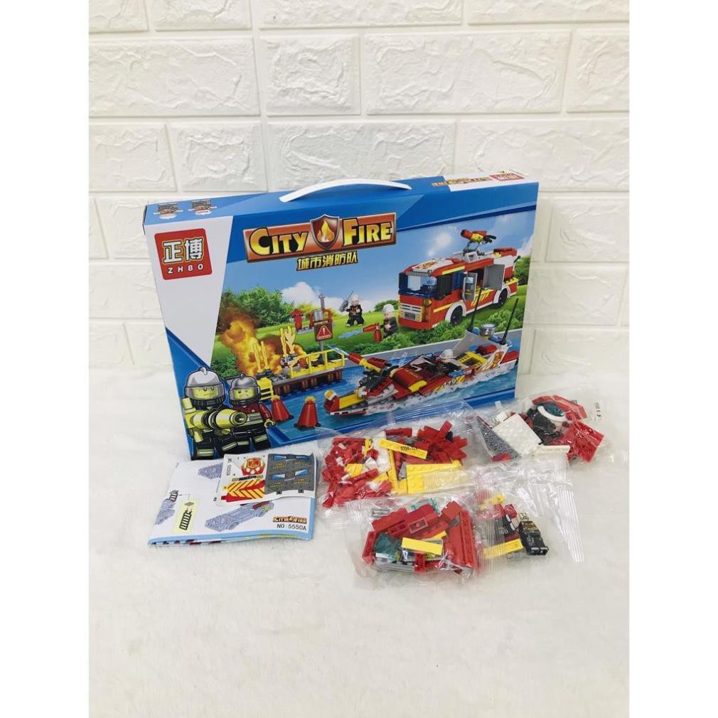 ĐỒ CHƠI LEGO LẮP RÁP MÁY BAY, Ô TÔ CỨU HỎA - xếp hình xe cứu hỏa