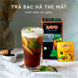 Trà bạc hà túi lọc SAVO (25 gói x 2g)