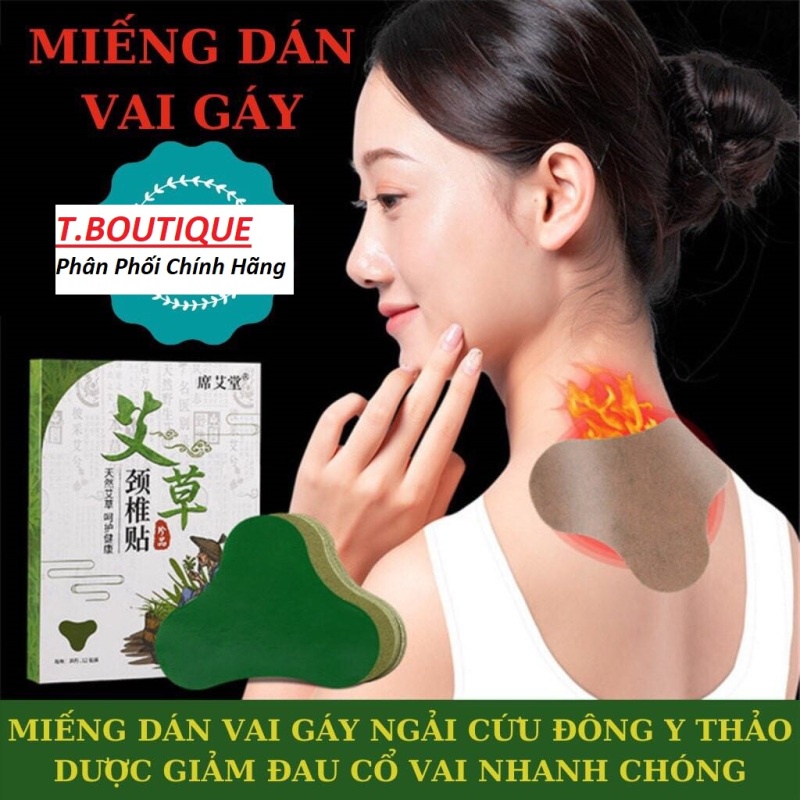 Hộp 12 Miếng Dán Ngải Cứu Vai Gáy Giảm Đau Cổ Vai Gáy, Thải Độc