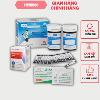 Hộp que thử đường huyết SINOCARE ACCU2 + Kim chích máu
