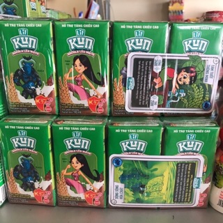 Thùng sữa kun lúa mạch, vị dâu, vị cam 110ml