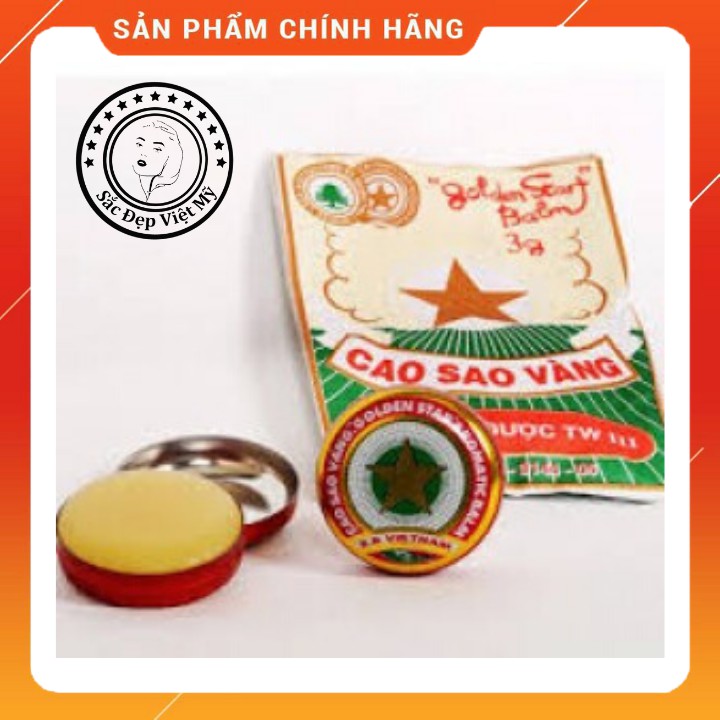 [Trùm sỉ]Cao Sao Vàng_Dầu Cù Là Cao Sao Vàng Thơm Thảo Dược TW3 combo 10 hộp thiếc x 3gr