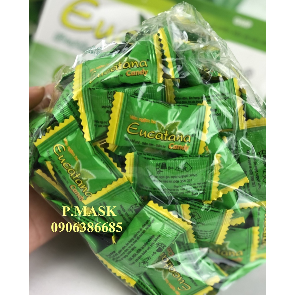 Viên Ngậm Ho Eucatana Candy 100 Viên/ hộp - Hỗ Trợ Bổ Phế, Giảm Đờm, Giảm Ho
