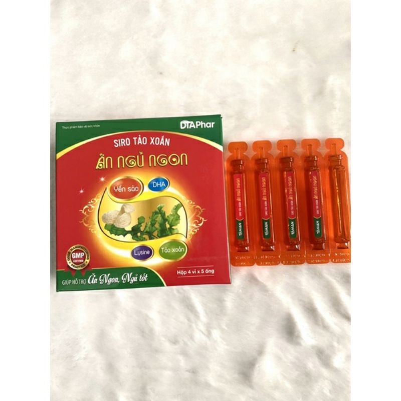 Siro tảo xoắn yến sào ăn ngủ ngon hộp 20 ống